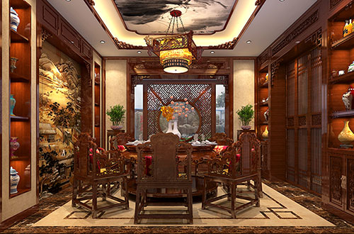 海口温馨雅致的古典中式家庭装修设计效果图